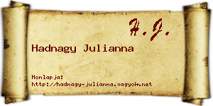 Hadnagy Julianna névjegykártya